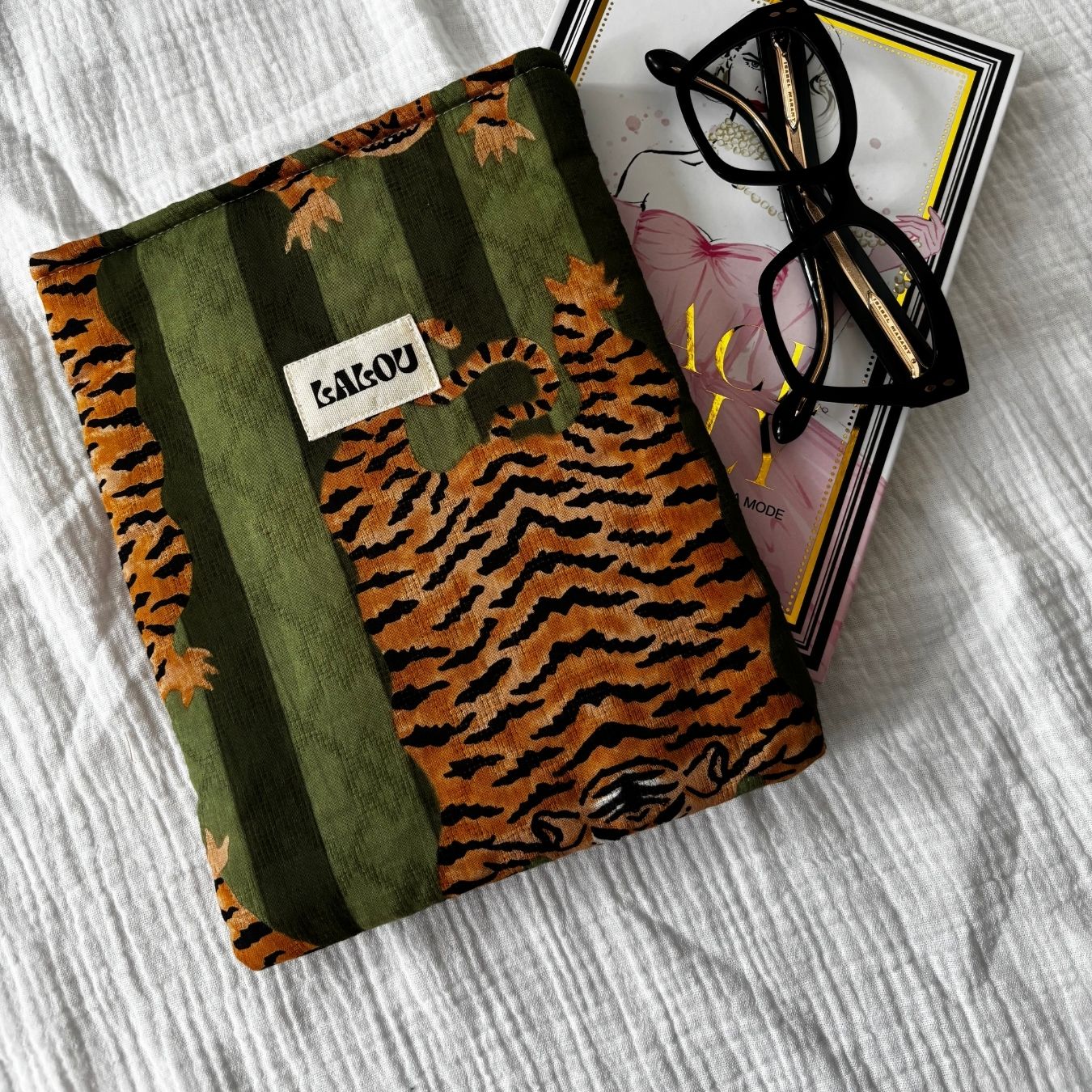 Housse de livre - Tigres Kaki
