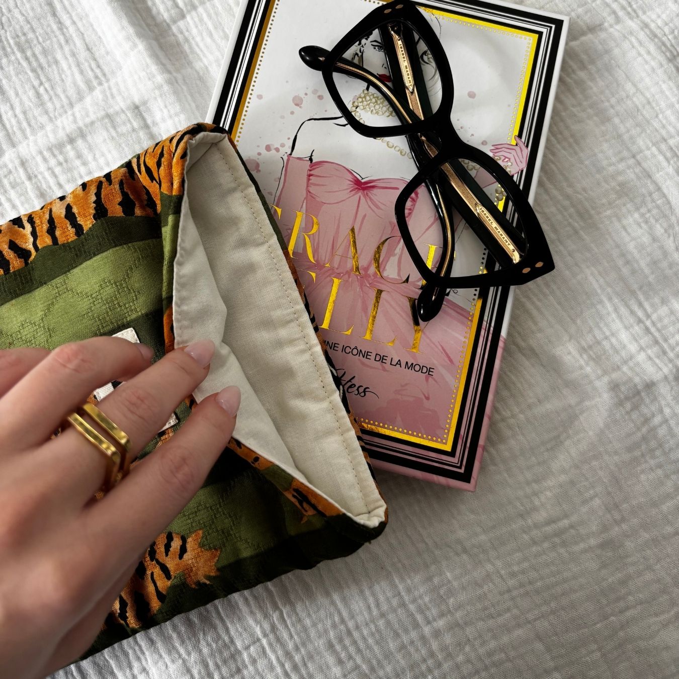 Housse de livre - Tigres Kaki